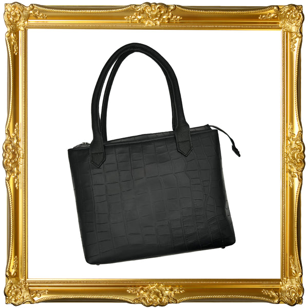 Black Croco Medium Tote – Kent Stetson Handbags