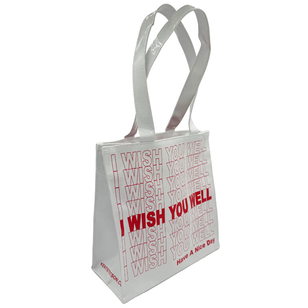 Wish You Wish Tote Bags I Wish You Knew Tote Bag, Cerise Black 15
