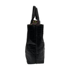 Large Black Patchwork Everyday Tote