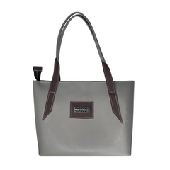 Everyday Color Block Tote Gray & Brown