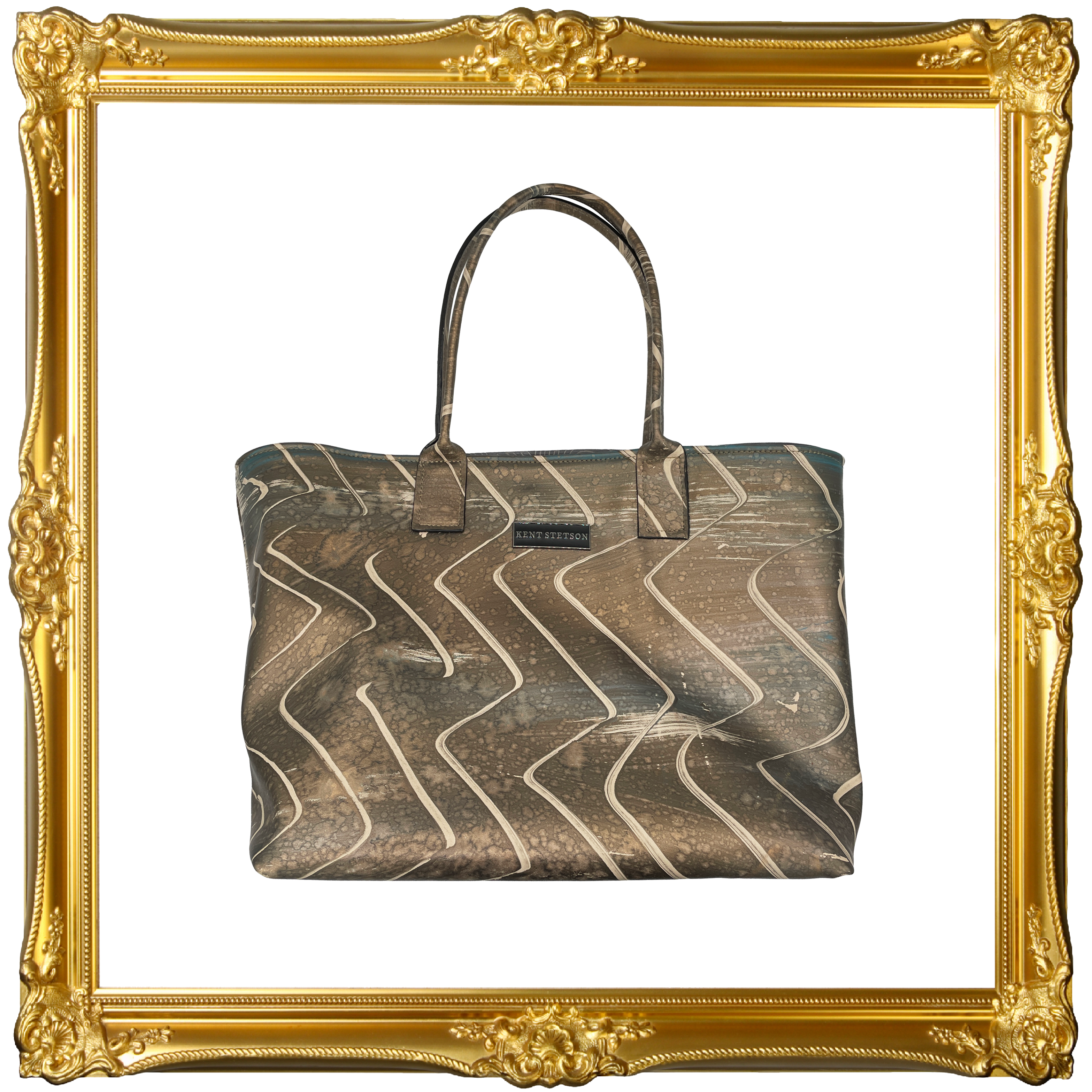 Large Wavy Slouch Leather Tote