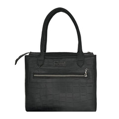 Black Croco Medium Tote