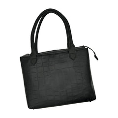 Black Croco Medium Tote