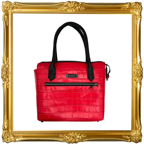 Red Croco Medium Tote