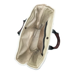 Patchwork Winter White Jumbo Carry All Tote