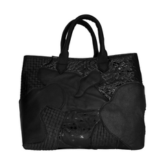 Black Patchwork Patchwork Large Everyday Carryall