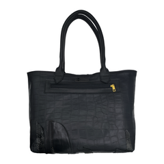 Large Black Patchwork Tote