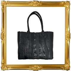 Large Black Patchwork Tote
