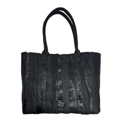 Large Black Patchwork Tote