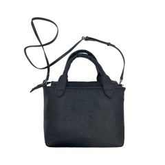 Black Embossed Small Crossbody Tote