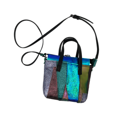 Mini Mermaid Metallic Patchwork Tote