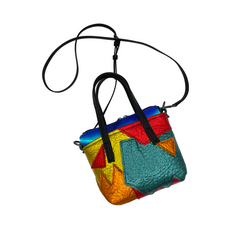 Mini Metallic Patchwork Tote