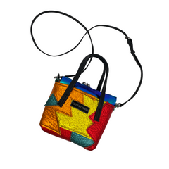 Mini Metallic Patchwork Tote