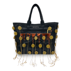 Large Mixed Media Patchwork Tote