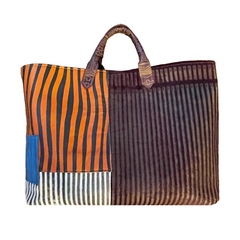 Oversized Patchwork Carryall Tote