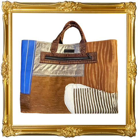 Oversized Patchwork Carryall Tote