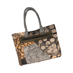 Large Patchwork Painted Leather Carryall