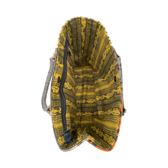 Large Patchwork Painted Leather Carryall