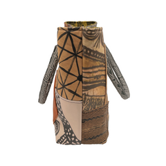 Large Patchwork Painted Leather Carryall