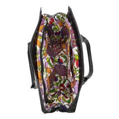 Metallic Pewter Embossed Large Tote