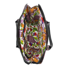 Metallic Plum Embossed Large Tote