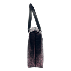 Metallic Plum Embossed Large Tote