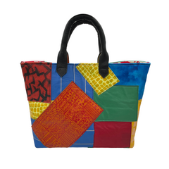 Medium Primary Color Patchwork Tote