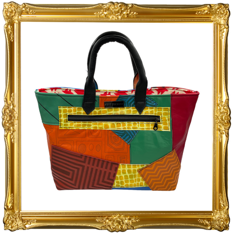 Medium Primary Color Patchwork Tote