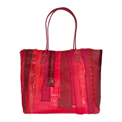 Large Red Patchwork Tote