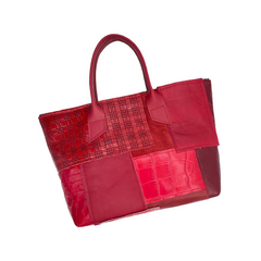 Small Red Patchwork Tote