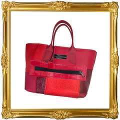 Small Red Patchwork Tote