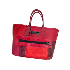 Small Red Patchwork Tote