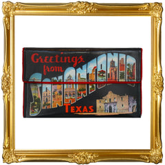 San Antonio Historic Postcard Crossbody Clutch