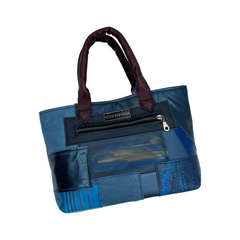 Small Blue Patchwork Tote