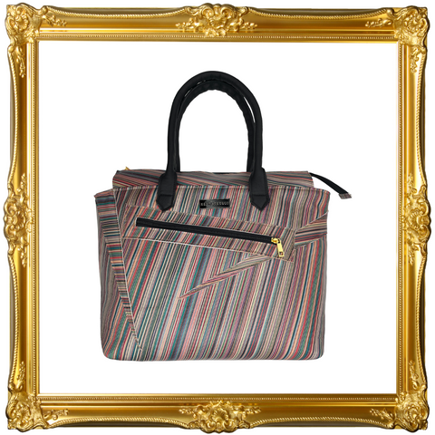 Diagonal Striped Large Everyday Tote
