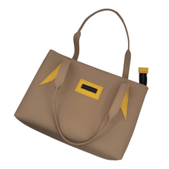 Everyday Color Block Tote Clay & Ochre