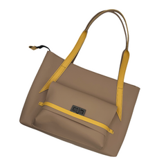 Everyday Color Block Tote Clay & Ochre