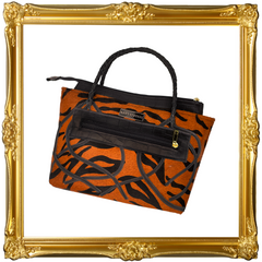 Tiger Braided Handle Small Tote