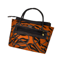 Tiger Braided Handle Small Tote