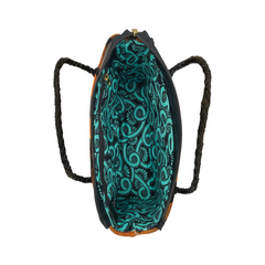 Tiger Braided Handle Small Tote