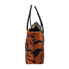 Tiger Braided Handle Small Tote