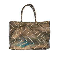 Large Wavy Slouch Leather Tote