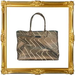 Large Wavy Slouch Leather Tote