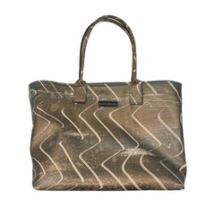 Large Wavy Slouch Leather Tote